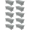 Utopia Kitchen Utopia Kitchen Spandex Tablecloth 10 Pack [6FT, Grey]