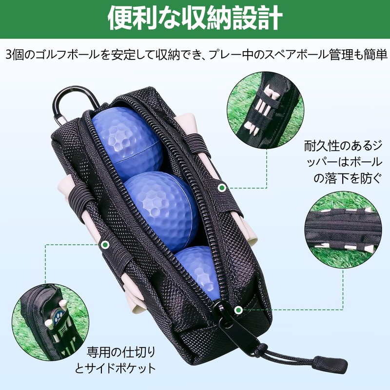 Golf Ball Case, Golf Ball Case, 3 Pack, Compatible with