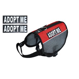 Adopt ME Service Dog mesh Vest Harness Cool Comfort Nylon for Dogs Small Medium Large Purchase Comes with 2 Reflective Adopt ME Patches. Please Measure Your Dog Before Ordering