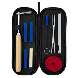 Professional Piano Tuning Tuner Kit, Piano Tuner Hammer Mute Tool with Felt Temperament Strip and Rubber Mutes Clamp, Piano Tuning Tools with Case