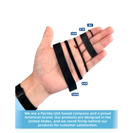 BLUEWING Tactical Rubber Bands Rigging Bands 50g Elastic Rubber Bands Black Bait Tactical Rubber Bands Rigging Bands for Fishing, Size 32#