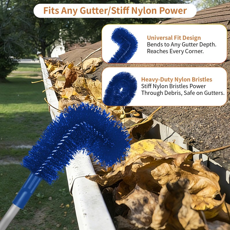 Longtor 12.9FT Gutter Cleaning Tools from Ground – Aluminum Extension