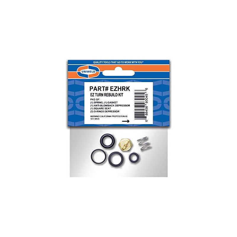 Uniweld EZHRK Ez-Turn® Repair Kit, 1 Ea: Spring, Depressor, Square