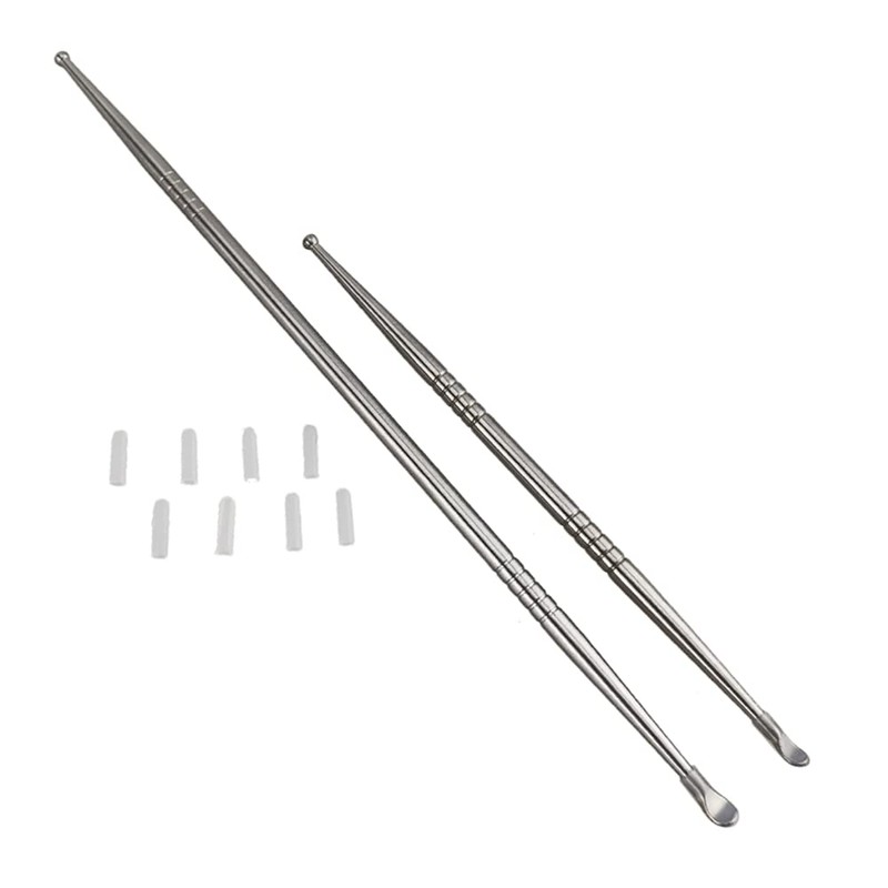 Airgoesin 2pcs Long Tonsil Stone Remover Tool + Earwax Curette
