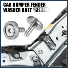 INFINAUTO Car Bumper Fender Washer Bolt Engine Bay Dress Up Kit Gray Stylish Design