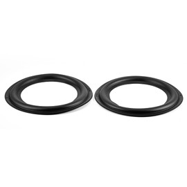 Yctze Replacement Speaker Repair Kit - 2pcs 6" / 156mm Perforated Rubber Edge Surround Compatible with Paradigm, Yamaha, Car & Woofer Speakers, Black