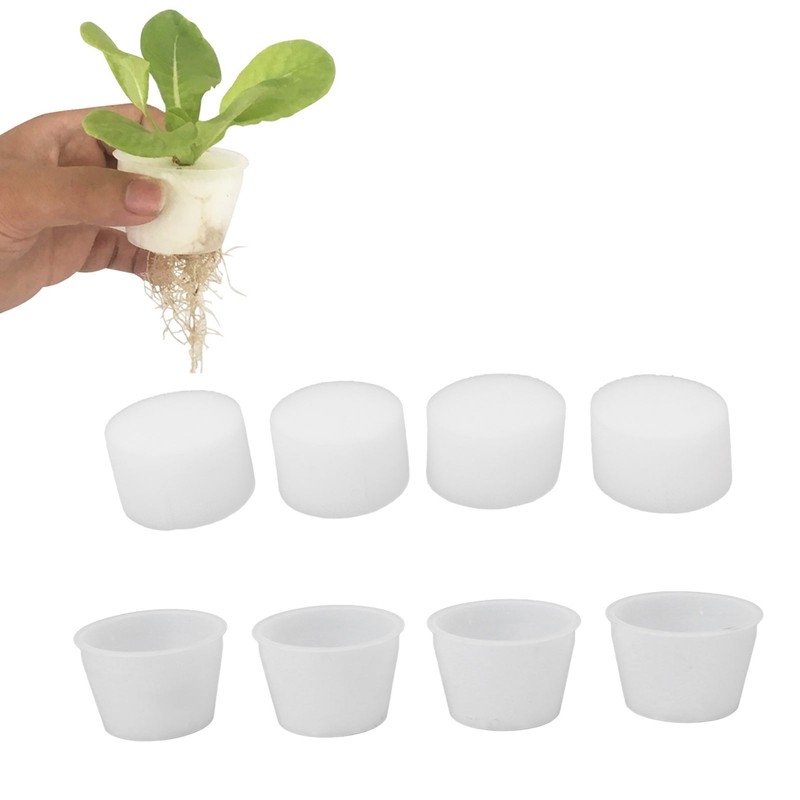 100 Set Hydroponic Grow Baskets Sponges Circular Planting Baskets Plant