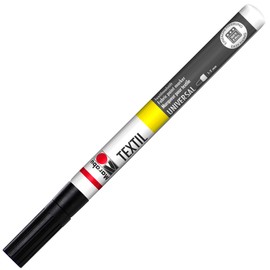 Marabu 01160003073 Textile Painter Black 073, Line Width Approx. 1 - 2 mm, Fabric Painting Pen for Light Fabrics, Water-based, Soft Handle, Washable up to 60°C, Non-fading, Easy to Use