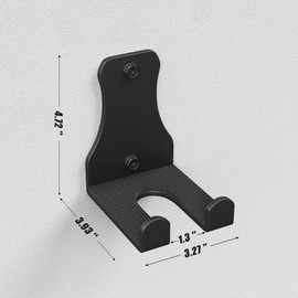 Jusgym Barbell Wall Holder, Durable Olympic Barbell Hanger with Protective Pad, Space Saving Barbell Holder for Squat Rack, Home Gym and Garage, Holds Under 33mm Bar Size (2 Pieces)