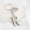 BNQL Letter Keychain Initial Alphabet Initial Letter Pendant with Key
