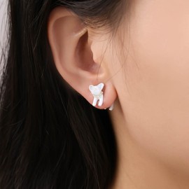 Xduargs Boho Katze Ohr Jacke Ohrringe Weiß Klein 3d Katze Ohrringe Vintage Niedliche Katze Ohrringe Personalisiert Lustige Cartoon Katze Ohrringe Schmuck Für Frauen