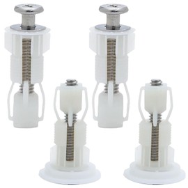 4 PCS Stainless Steel Toilet Seat Hinges – Toilet Seat Fixing Kit, Rust & Corrosion Resistant – Universal Fit for Round & Elongated Seats – Easy Installation