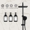 Anhow 3pcs Soap Dispenser Set, 450ml Wall Mounted Dispenser 17oz