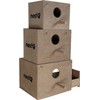 Budgie Nest with Shavings for the Bed, Wooden Bird House