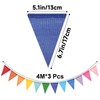 G2PLUS Pre-Strung Burlap Pennant Banner, 39Ft Rainbow Triangle Flag Bunting,