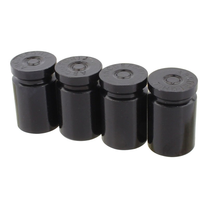 TOMALL Tire Valve Stem Caps Black Bullet Shell for Motorcycles