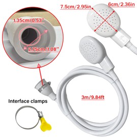 9.84FT Sink Spray Hose,Portable Sink Hose Sprayer, Shampoo Sprayer Hand Heldhead Shower Spray for Bathing Baby,Pets,Washing Hair,Rinsing Vegetables