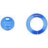 Engine Start Button Cover, 2pcs Engine Start Stop Button Trim