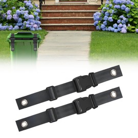 Trash Can Lock for Animals Trash Can Lid Locks Bear Proof Trash Bin Locks Security Strap Outdoor Garbage Can Lid Strap for Prevent Raccoon Bear Squirrels (2 Pcs)