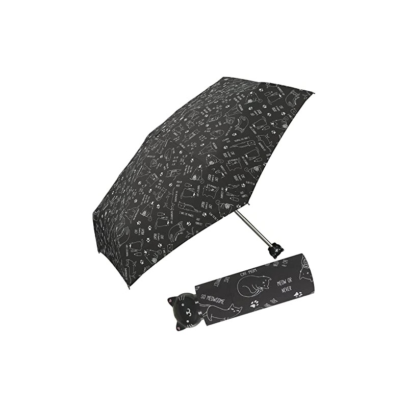 happy rain Cute Cat Umbrella Women's Pocket Umbrella Hand Opener
