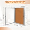 Enclosed Bulletin Board with Locking Door, Outdoor Bulletin Board Weatherproof,