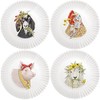 Mary Lake-Thompson Farmhouse Animals 7-1/2" Melamine Snack Dessert Appetizer Plates,