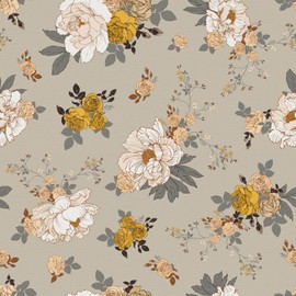 FLUGGER Vintage French Damask Peel and Stick Wallpaper Floral Textured Removable Self Adhesive Contact Paper for Bedroom Bathroom Cabinets Home Decor 17.3 x 118 in