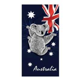 I Love Aus Beach Towel Flag with Koala
