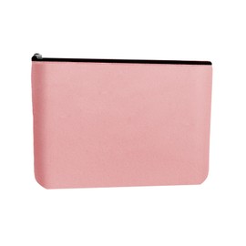 Blank Makeup Bag With Zipper Large Capacity Travel Cosmetic Bag Multi Purpose Oxford Fabric Zipper Bags DIY Craft Bag Makeup Pouch for Cosmetics Stationery Storage Christmas Birthday Gift(Pink)