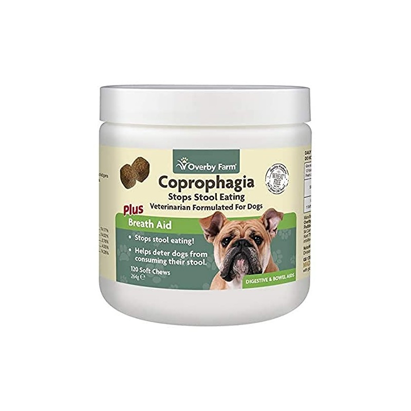Overby Farm Coprophagia Soft Chews For Dogs Beige - 120pcs