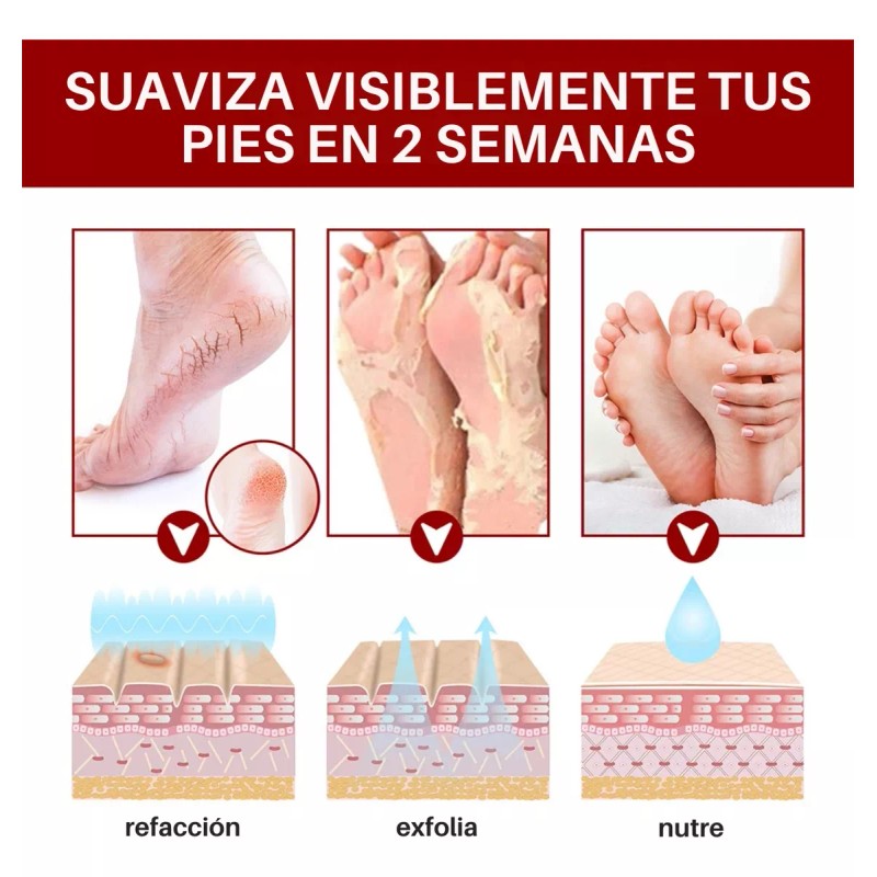 Veraly 5 Pieza Mascarilla Exfoliante Pies Callos Sequedad Suaviza
