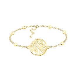 Sofia Milani - Women's Bracelet 925 Silver - Tree of Life Pendant, Yellow Gold