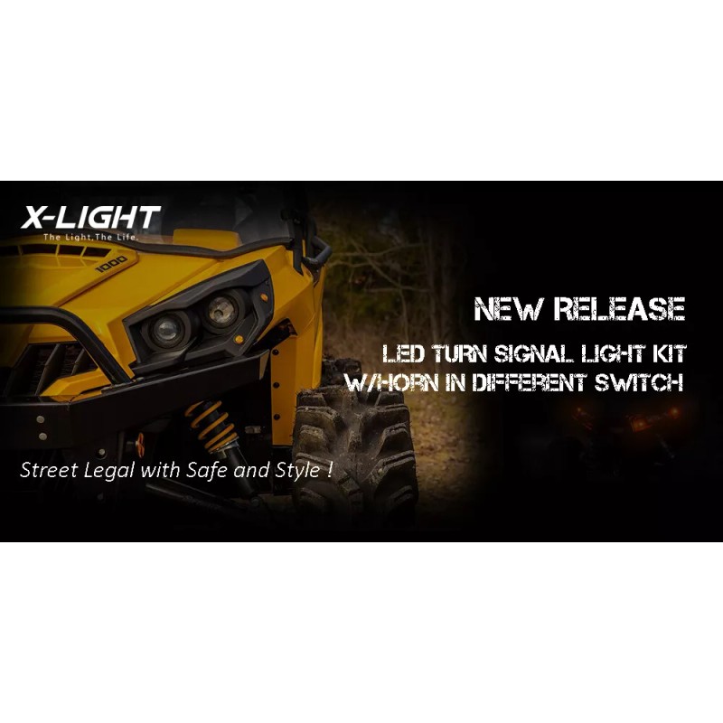 X-LIGHT Rocker Switch LED turn signal horn kit street legal