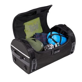 Niche Stackable Tail Bag, Three sizes, Motorcycle Rear Seat Bag with Waterproof Rain Cover, Motorbike Travel Luggage, Zipper closure, Large Capacity-22L