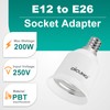 DiCUNO E12 to E26 Socket Adapter, Candelabra E12 to Medium