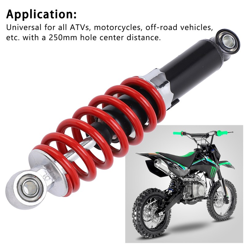 Shock Absorber 250mm/9.8in 5 Levels Adjustable Rear Steel Alloy Replacement
