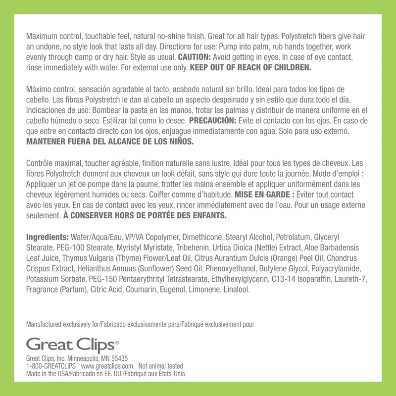 GREAT CLIPS LATITUDE Molding Paste | Hair Gel for Men