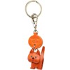Bankakraft Leather Story Cat Keychain (Made in Japan)