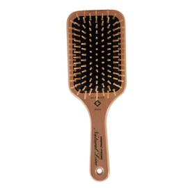 Natur-Haar-Bürste Holz Fripac-Medis Natural Line Paddle-Brush, 9-reihig, zum täglichen Durchkämmen und Entwirren der Haare, abgerundete Borsten, antistatisch für lange und dicke Haare | 1er Pack