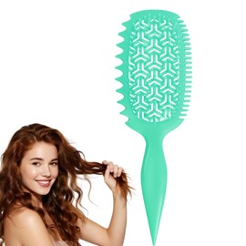 Cepillo desenredante para cabello rizado, para uso en seco y húmedo, ideal para mujeres. Define rizos y es perfecto para la ducha y los viajes.