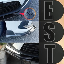 STSEV01 Front Bumper Lip Splitter Spoiler Fit for Honda Civic Hatchback/Sedan/EX/EX-L/LX/Sport/Touring 2022 2023 2024, 3pcs Air Dam Chin Body Kit Underbody Lip Accessories (Carbon Fiber Style)