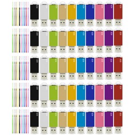 USB 8GB Flash Frive 50 Pack Nicepicten Bulk USB 2.0 Jump Drive Multipack 8GB Bulk USB Flash Drives Pack 8 GB Thumb Drive 50 Pack Pen Drive USB Drive Pack with 50PCS Lanyards, Multicolor 8GB
