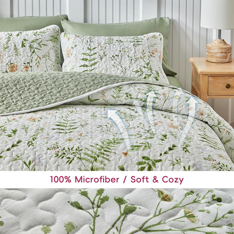 Floral Quilt Set 3 Piece Flower Quilt Sets Queen Size