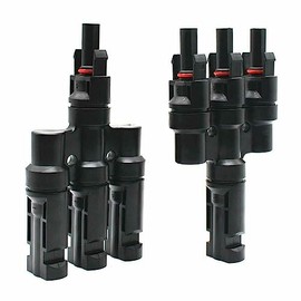 A pair of Triple Branch 1 to 3 way Solar Panel Cable T Connectors CraigSolar.co.uk