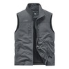ROAMUNCH Men's Outdoor Utility Vest, Navy Blue, Multiple Zippered Pockets,