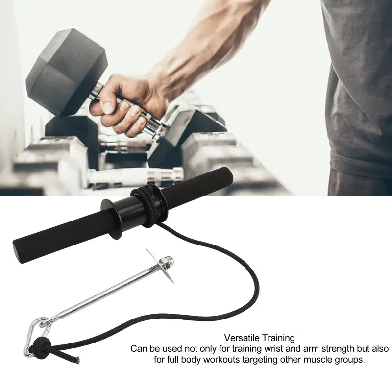 Forearm Wrist Roller Iron Muscle Strength Weight Bearing Rope Forearm
