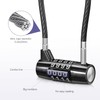 4 Digit Combination Padlock, 6.9 Inch Long Shackle Cable Lock