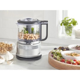 KitchenAid KFC3516CU 3.5 Cup Mini Food Processor (Contour Silver) Speeds 2
