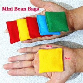 Bean Bags Kids Throwing, 30 pcs 5cm*5cm Small Bean Bag Toss for Hand Toss Cornhole Game Outdoor Family Party Activities(6 Colours)