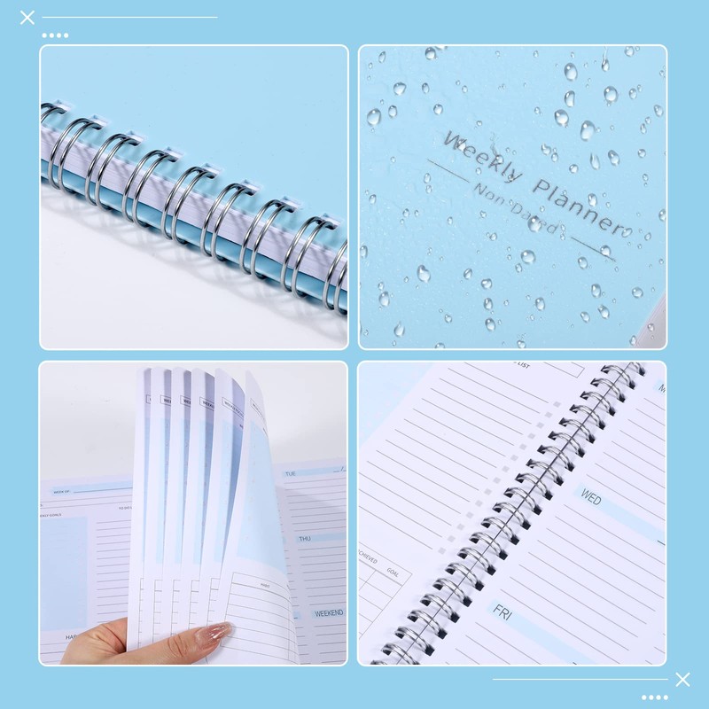 Weekly Planner Notebook, A5 Spiral To Do List Notebook 52